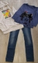 Дънки-клин Old Navy, суитчър Old Navy и блуза Disney за ръст 158/164 , снимка 1