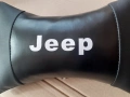 ТОП Цена за 2бр-10.22 евро кожени възглавнички с лого и надпис Джип Jeep , снимка 2