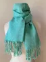 Светлозелен шал от 55 % вискоза и 45 % акрил, снимка 5