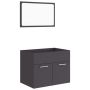 vidaXL Комплект мебели за баня от 2 части, сив, ПДЧ(SKU:804784, снимка 1 - Други - 45913347