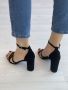 Разкош и Удобство: Изискани черни дамски сандали с ток, снимка 3
