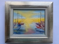 Маслена картина Слънчевият пристан, Анелия Тодорова, снимка 3