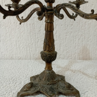 Старинен бароков свещник, снимка 2 - Антикварни и старинни предмети - 44969920