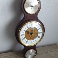 Дървен термометър,барометър,часовник и влагометър, снимка 9 - Антикварни и старинни предмети - 45296431
