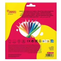Триъгълни цветни моливи Jovi Woodless, без дървесина, нечупливи, 24 цвята, снимка 2 - Ученически пособия, канцеларски материали - 45966321