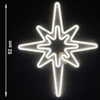 Светеща коледна LED звезда, водоустойчива,52 см, снимка 3 - Декорация за дома - 45830531