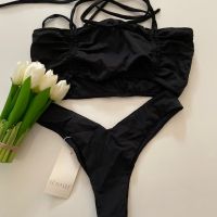 Нов с етикети черен класически  бански бикини бразилиана  костюм сет от две  части  , снимка 3 - Бански костюми - 46009401
