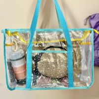 Прозрачна плажна чанта, чанта с голям капацитет и с удобни презрамки 👛👙🥽🏊🏻🏖️, снимка 6 - Чанти - 45775561