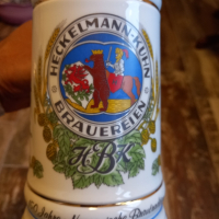 немска порцеланова халба за бира с цинков капак, снимка 4 - Антикварни и старинни предмети - 44958725