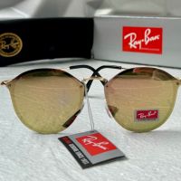 Ray-Ban RB3574 Blaze Round дамски мъжки слънчеви очила унисекс сини огледални, снимка 2 - Слънчеви и диоптрични очила - 45484066
