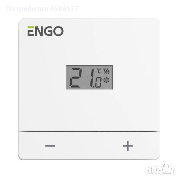 Стенен термостат ENGO EASY-BAT, снимка 1
