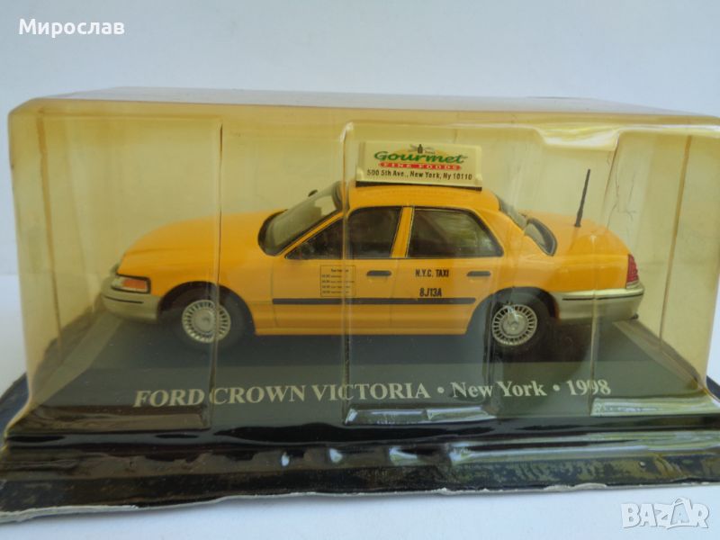 1:43 FORD CROWN NEW YORK 1998 КОЛИЧКА ИГРАЧКА ТАКСИ МОДЕЛ, снимка 1