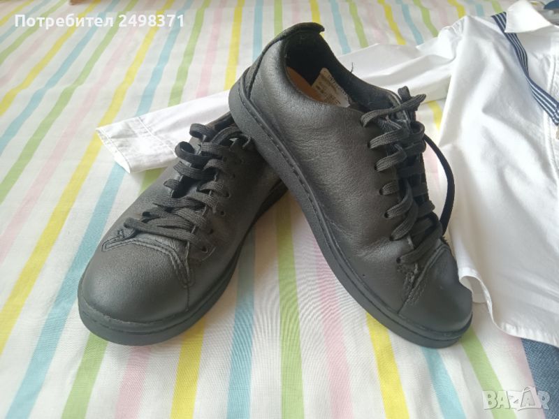 Официални, черни, кожени обувки CLARKS N32, снимка 1
