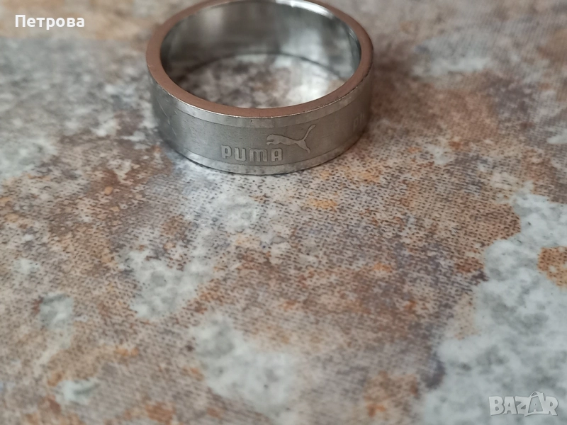 Стоманена халка с надпис Puma, снимка 1