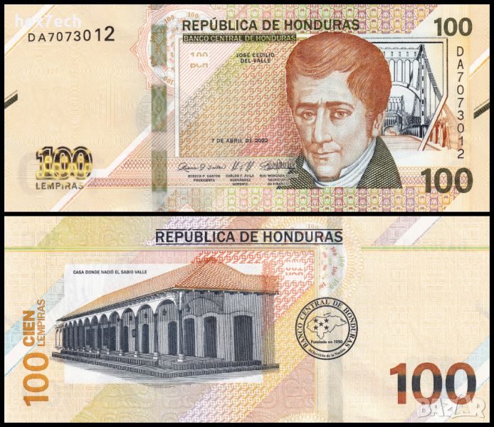 ❤️ ⭐ Хондурас 2022 100 лемпира UNC нова ⭐ ❤️, снимка 1