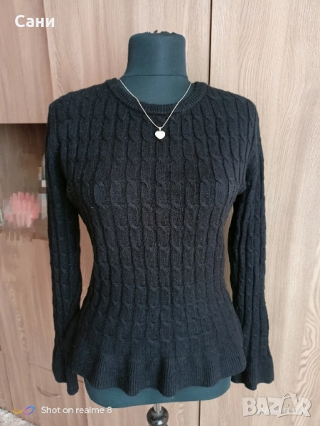 Черен модерен пуловер, снимка 1
