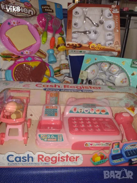 Ново!!!Лот детски играчки-сервизи и касов апарат, снимка 1