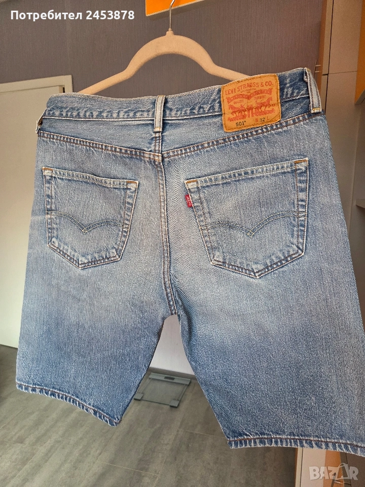 Дънкови къси панталони Levi's 501 (размер 32), снимка 1