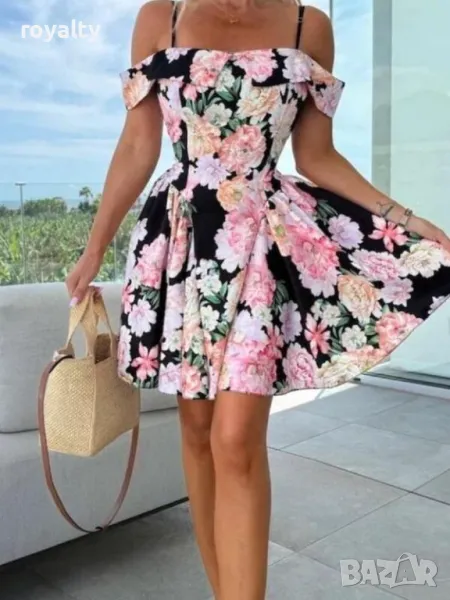Лятна рокля на цветя, снимка 1