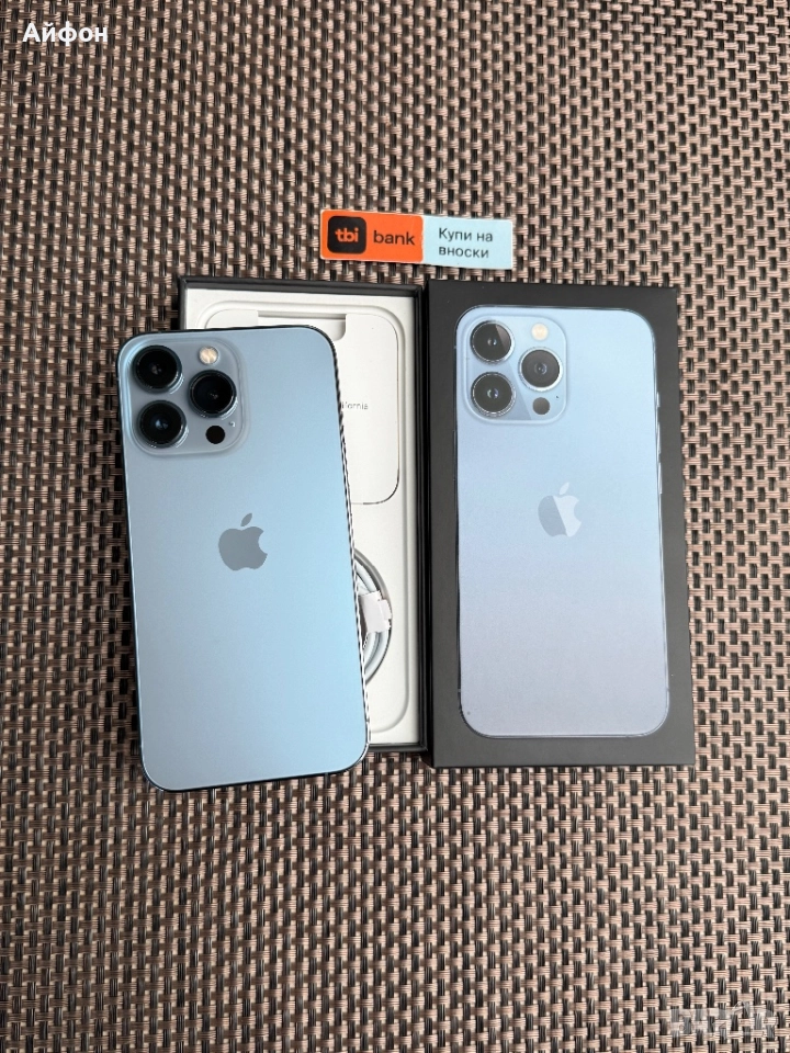 КАТО НОВ!/*ЛИЗИНГ*/ iPhone 13 Pro 128Gb Sierra Blue, снимка 1