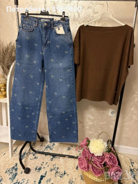 Дънки с панделки, снимка 1