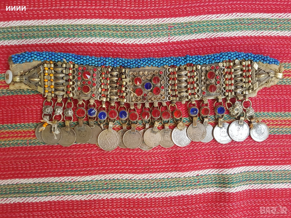 Османски сребърен прочелник кучка трепка, снимка 1