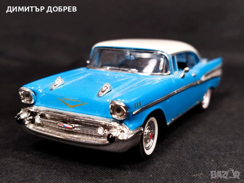 1/43 МЕТАЛНА КОЛИЧКА МАЩАБЕН МОДЕЛ 1957 CHEVROLET BEL AIR ERTL, снимка 1