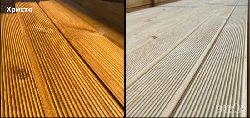 Подова настилка - Декинг от бял бор, снимка 1