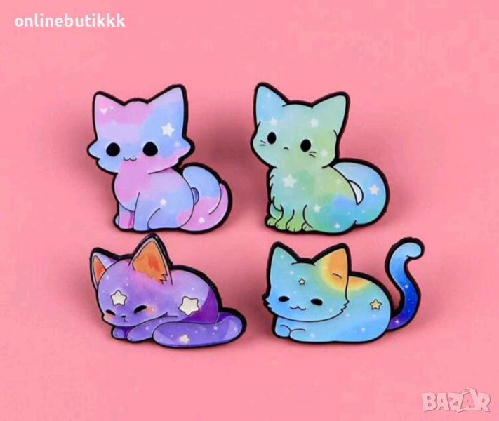 Сладки пинчета / брошки / значки с котки 🍒, снимка 1