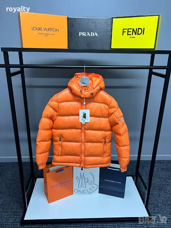 Moncler Оранжево Мъжко Зимно Яке Монклер , снимка 1