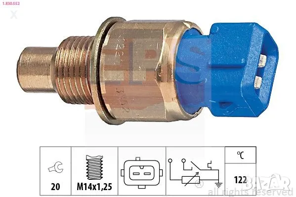 1.830.552 EPS ТЕМПЕРАТУРЕН ДАТЧИК CITROEN FIAT PEUGEOT RENAULT 1996-2015 OE 133886 OE 9624350280    , снимка 1