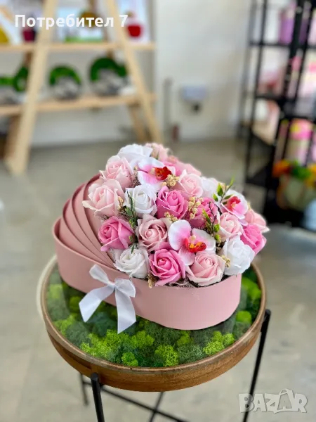 Кошче със сапунени цветя , снимка 1