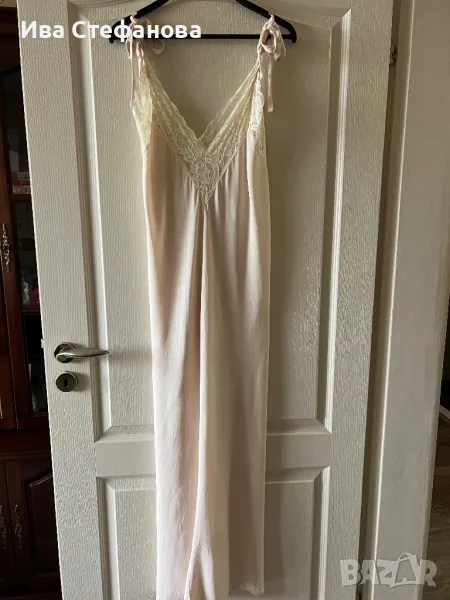 Рокля нова тип комбинезон цвят крем елегантна официална парти елегантна права , снимка 1