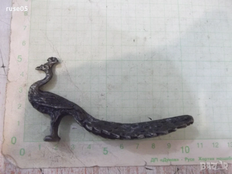 Фигура "Паун" метална, снимка 1