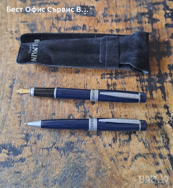 писалка и химикалка Balmain Paris Балмейн Париж комплект в калъф, снимка 1