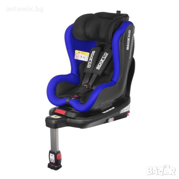 Детско столче за кола 0-18 кг, SPARCO, черно/синьо, снимка 1