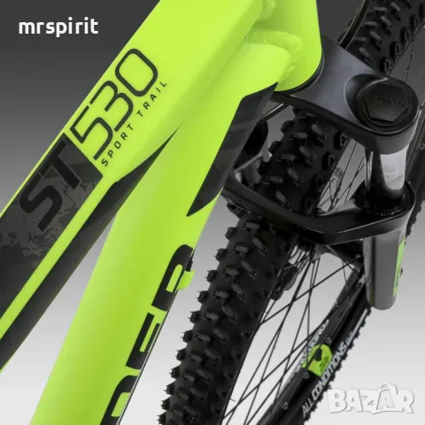 Планински велосипед MTB ROCKRIDER ST 530 ЖЪЛТ, снимка 5 - Велосипеди - 47310994