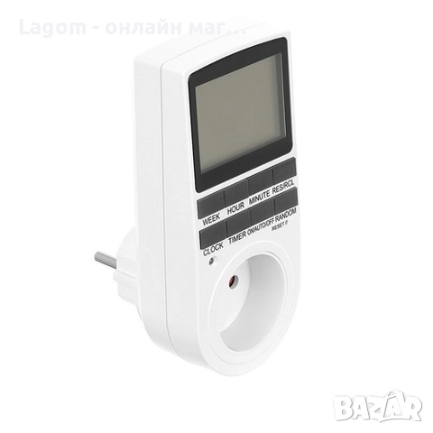 Дигитален седмичен таймер превключвател, Електронен контакт с таймер, 230V, LCD дисплей, снимка 3 - Друга електроника - 52560938