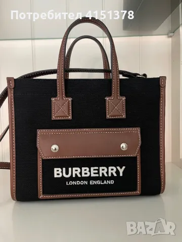 Чанта Burberry Freya tote mini, снимка 8 - Чанти - 48433250