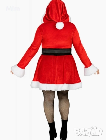 2XL/3XL Червена Коледна рокля за едра дама , снимка 2 - Рокли - 52620822