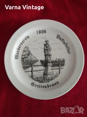 Колекционерска порцеланова чиния Breitenbrunn 1986. MITTERTEICH BAVARIA Германия.