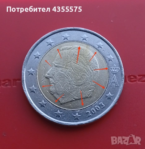 УНИКАТ 2 евро 2003 Белгия, снимка 2 - Нумизматика и бонистика - 53231064