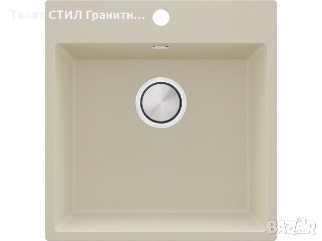 Бежова СПРИ ВСИЧКО! ТВОЯТ КУХНЕНСКИ КОМПЛЕКТ Е ТУК ПРОМО! Гранитна кухненска мивка RIGA 50 XL – 129 , снимка 2 - Мивки - 53005408