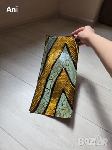 Правоъгълна, дизайнерска чиния. Ръчна изрботка !!!, снимка 2 - Чинии - 49933864