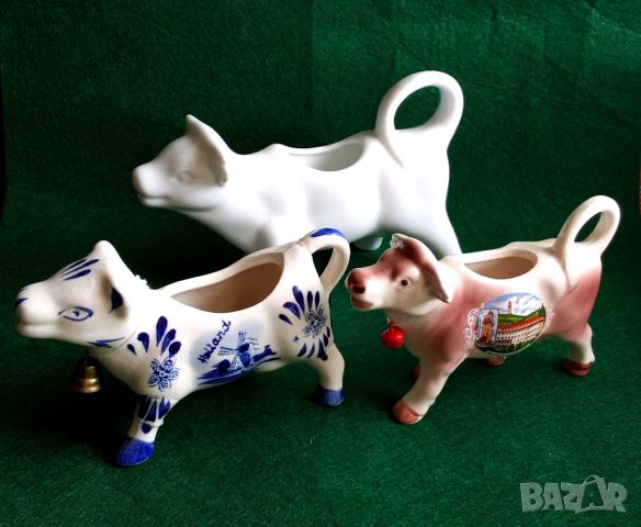 Винтидж крави канички за сметана със звънец, колекционерски декор за селска къща, , снимка 11 - Други ценни предмети - 45285431