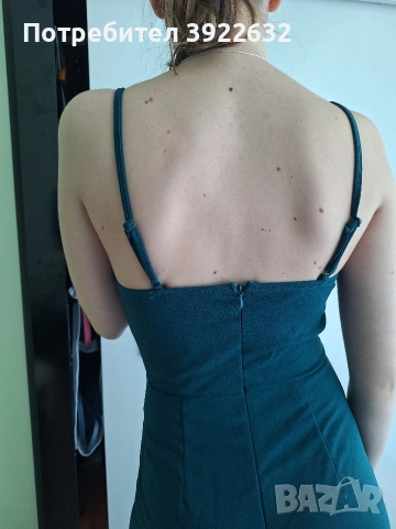 Дамски гащеризон – размер S (тъмнозелен), снимка 2 - Рокли - 53736232