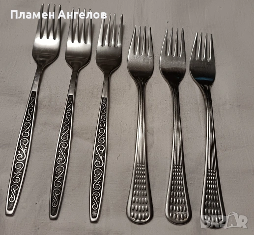 Вилици 6 броя - лот от два вида. , снимка 2 - Прибори за хранене, готвене и сервиране - 49543016