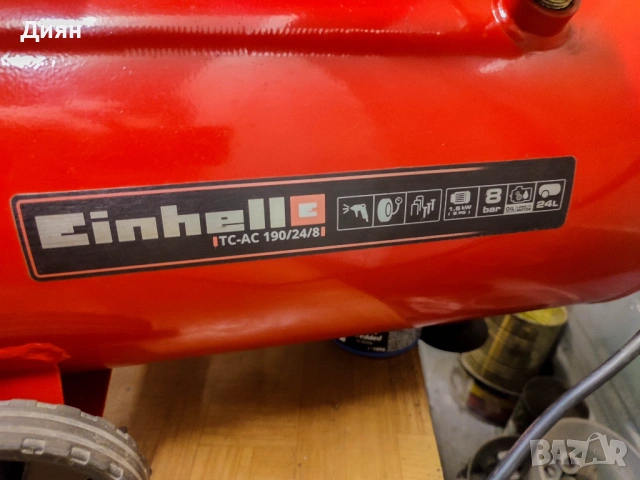 Маслен компресор Einhell, снимка 4 - Компресори - 53610838
