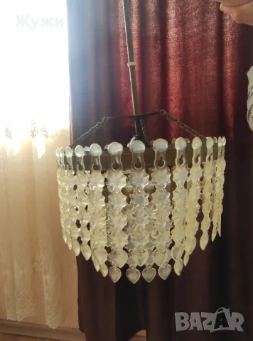 Красив полилей с висулки.НОВИ абажури , снимка 4 - Полилеи - 49696648