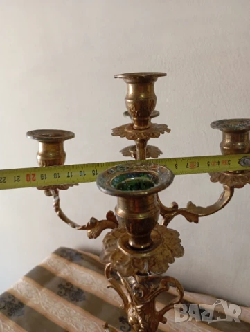 Бароков свещник, снимка 4 - Антикварни и старинни предмети - 50794865